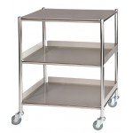 Surgical Trolley, 1 Stainless Steel Shelf & 2 Trays CODE:-MMTRO004